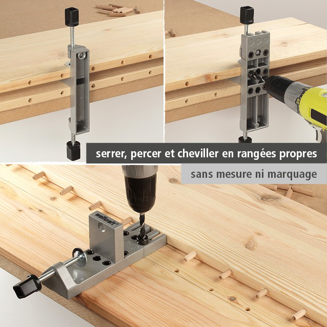 Universal Wood Dowel Joiner Set (fr)