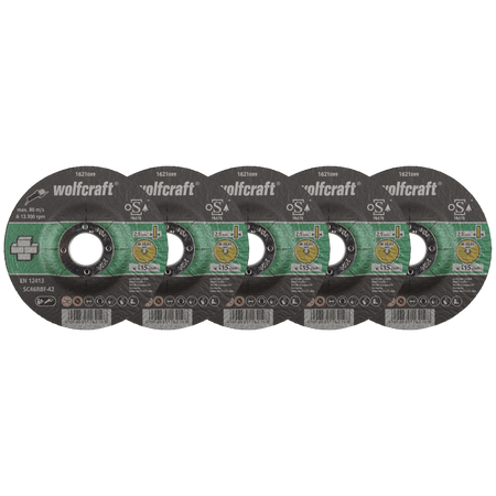 5 Cutting Discs for Stone, depressed centre, Ø 115 mm