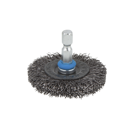 Steel Wire Wheel Brush, Ø 50 mm, Hexagon Shank