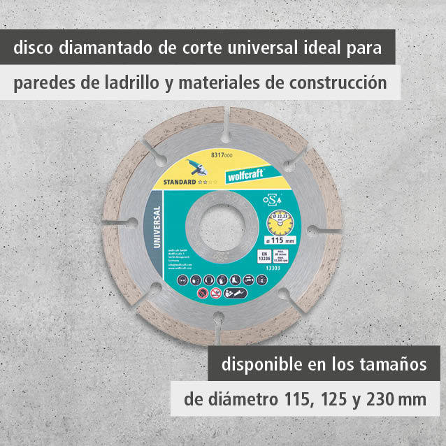 SOLID UNIVERSAL Diamond Cutting Disc, Ø 115 mm (es)
