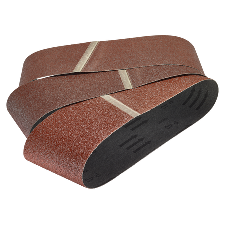 Fabric Sanding Belt Set, 76 x 457 mm, grain 40–120, 9 Pcs.