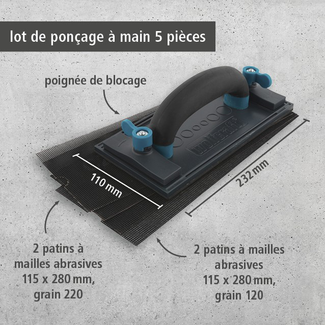 Hand-Held Sander Set, 5 Pcs. (fr)