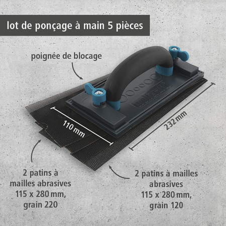 Hand-Held Sander Set, 5 Pcs. (fr)