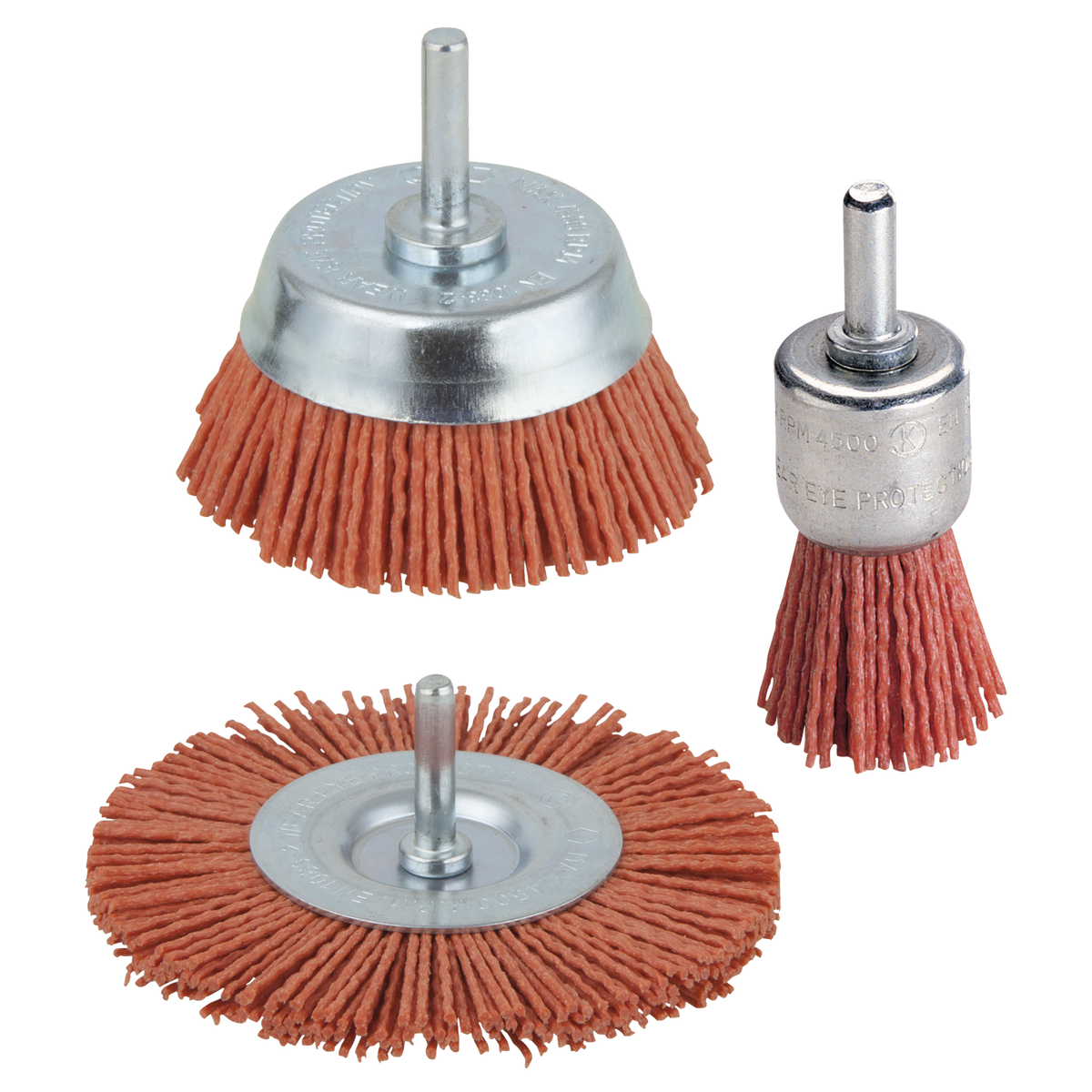Nylon Wire Brush Set 3 Pcs., aggressive