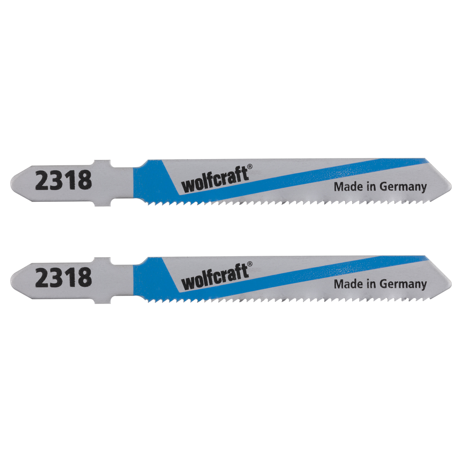 2 HSS Jigsaw Blades; T-shank; sheet steel, non-ferrous metal