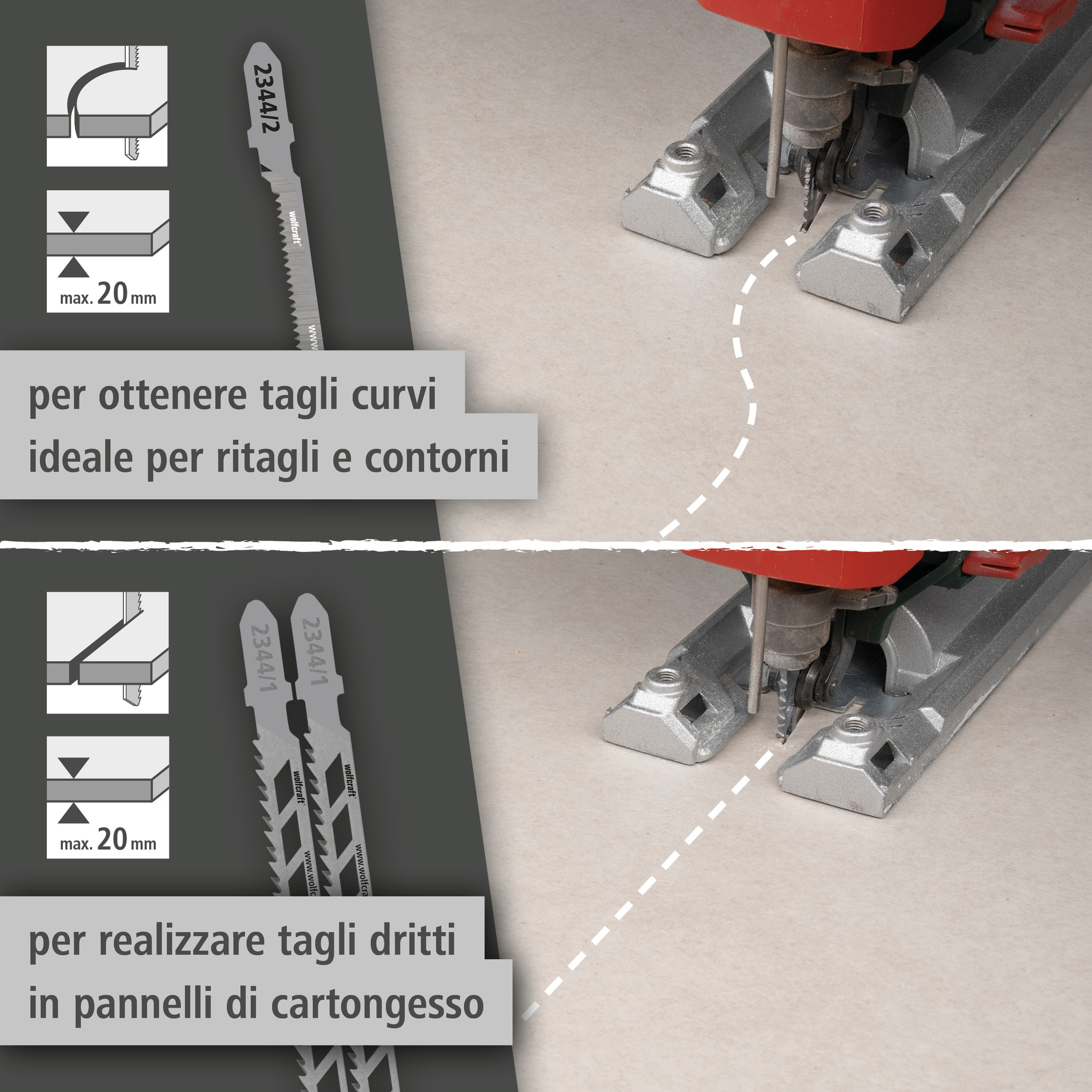 Jigsaw Blade Project Set for Drywall, 3 Pcs. (it)