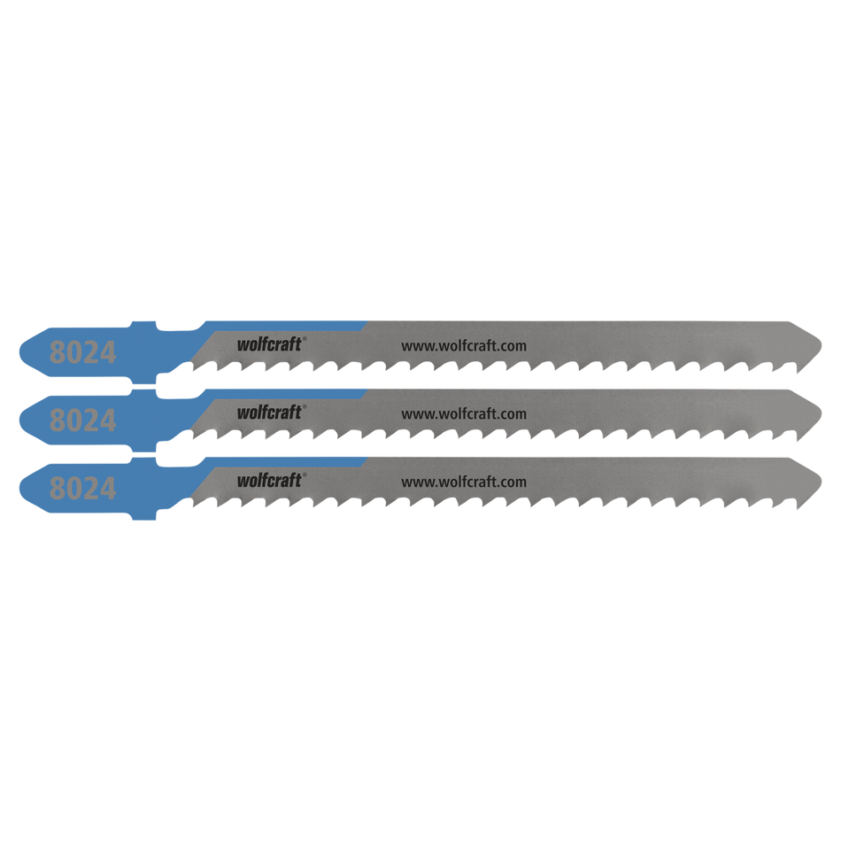3 Jigsaw Blades, Sheet Steel, Fine Curved Cuts