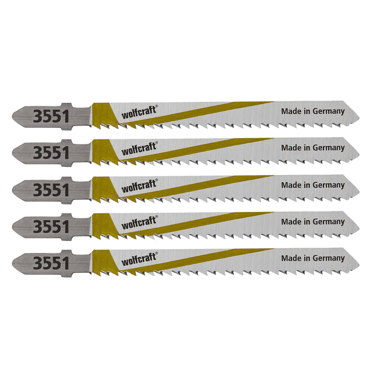 5 HCS Jigsaw Blades, T-shank, wood, clean cut