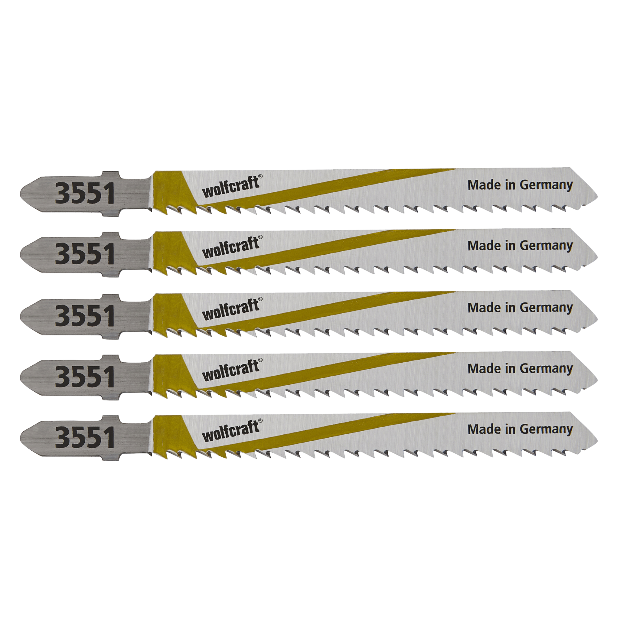 5 HCS Jigsaw Blades, T-shank, wood, clean cut
