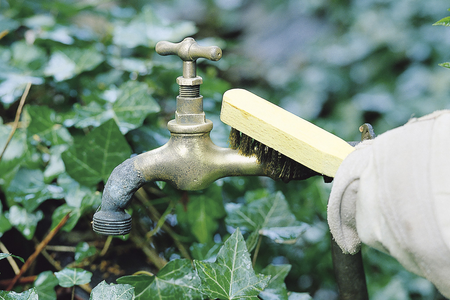 Brass Wire Hand Brush, 3 Rows - Image 3
