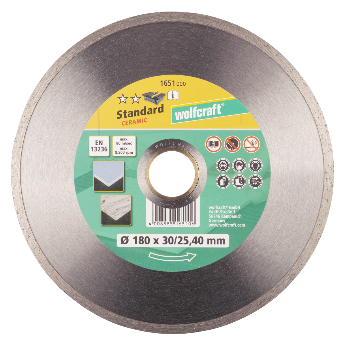 Diamond Cutting Disc Standard Ceramic”, Ø 180 mm