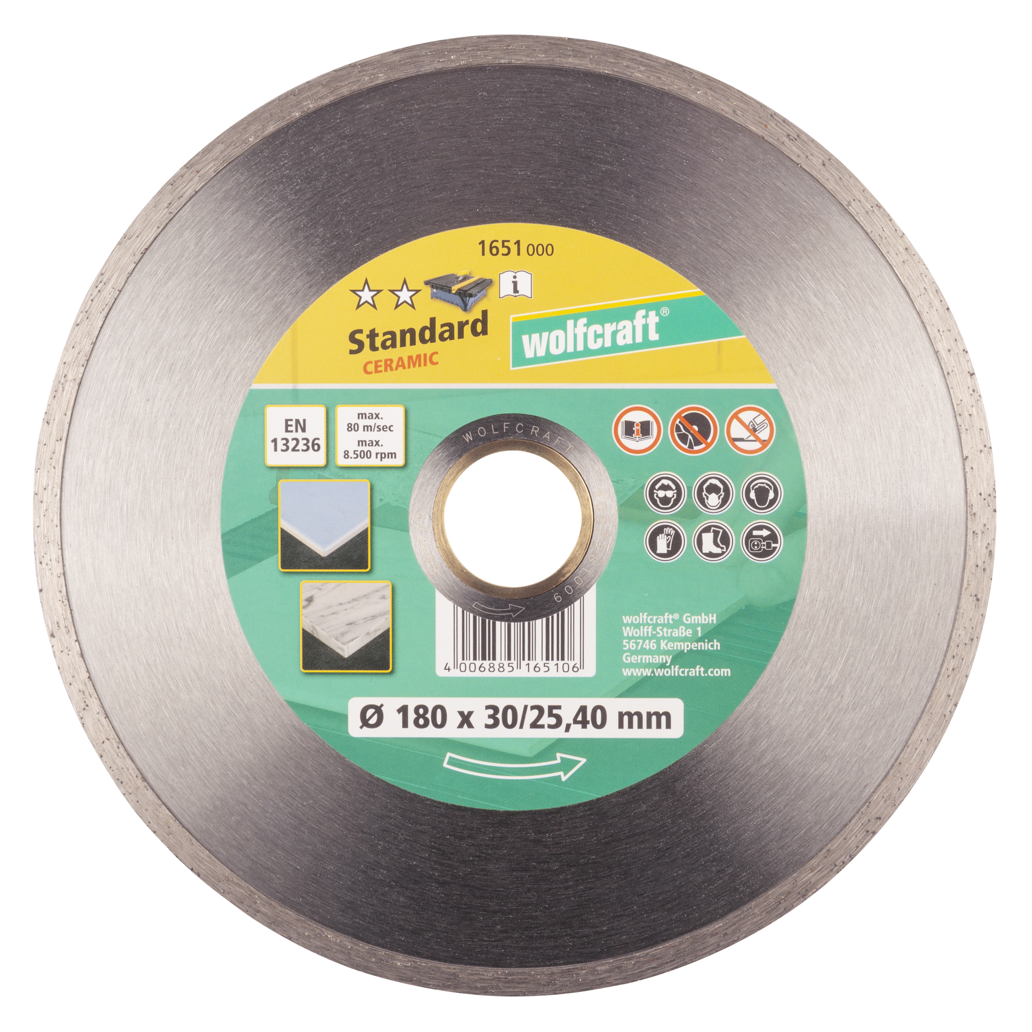 Diamond Cutting Disc Standard Ceramic”, Ø 180 mm