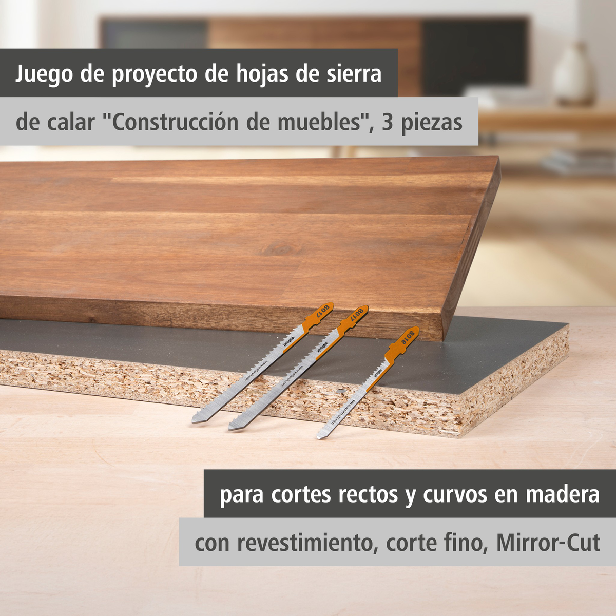 Jigsaw Blade Project Set for Making Furniture, 3 Pcs. (es)