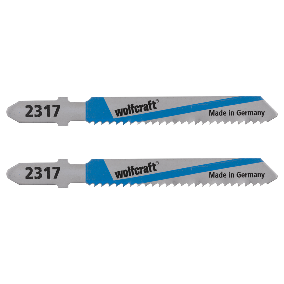 2 HSS Jigsaw Blades; T-shank; sheet steel, aluminium