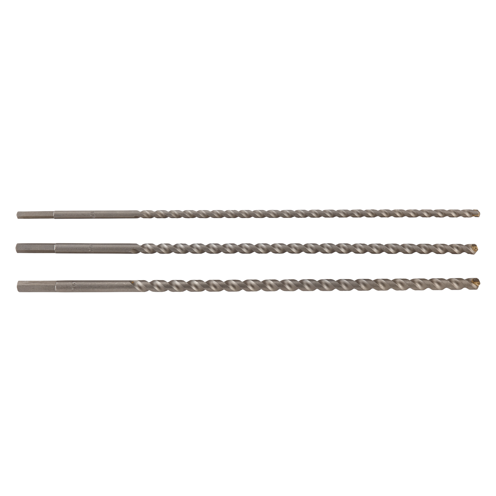 TC Masonry Break-Through Drill Bit Set 3 Pcs., hexagon shank
