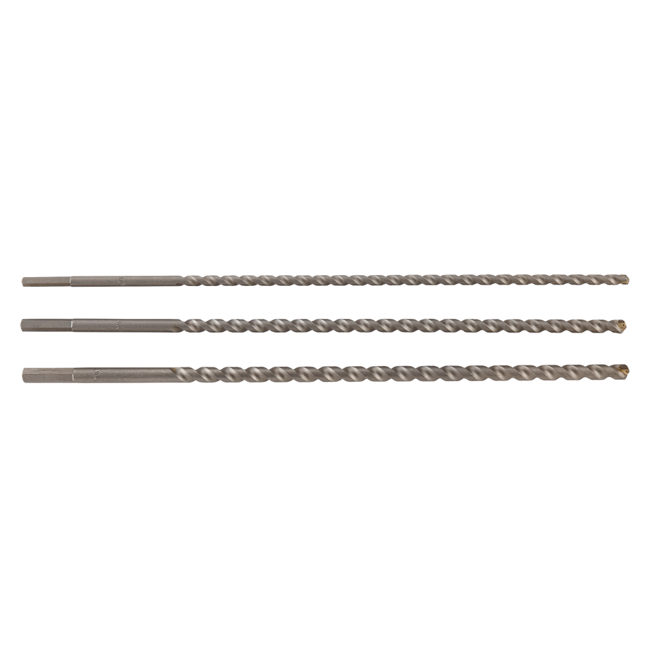 TC Masonry Break-Through Drill Bit Set 3 Pcs., hexagon shank