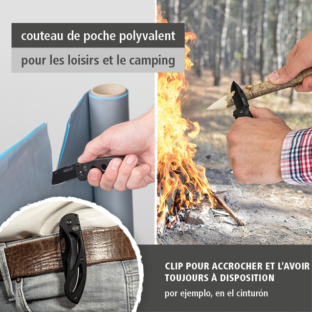 Leisure Knife with Folding, Serrated Blade