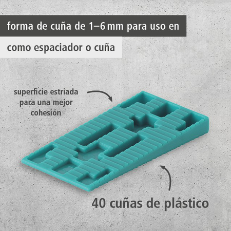 40 Plastic Spacer Wedges (es)