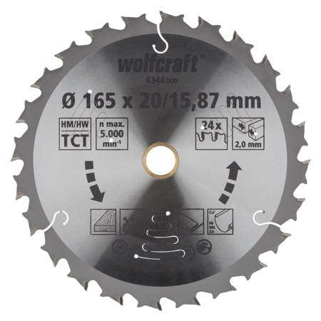 Circular Saw Blade for Cordless Circular Hand Saws, purple series, Ø 165 mm