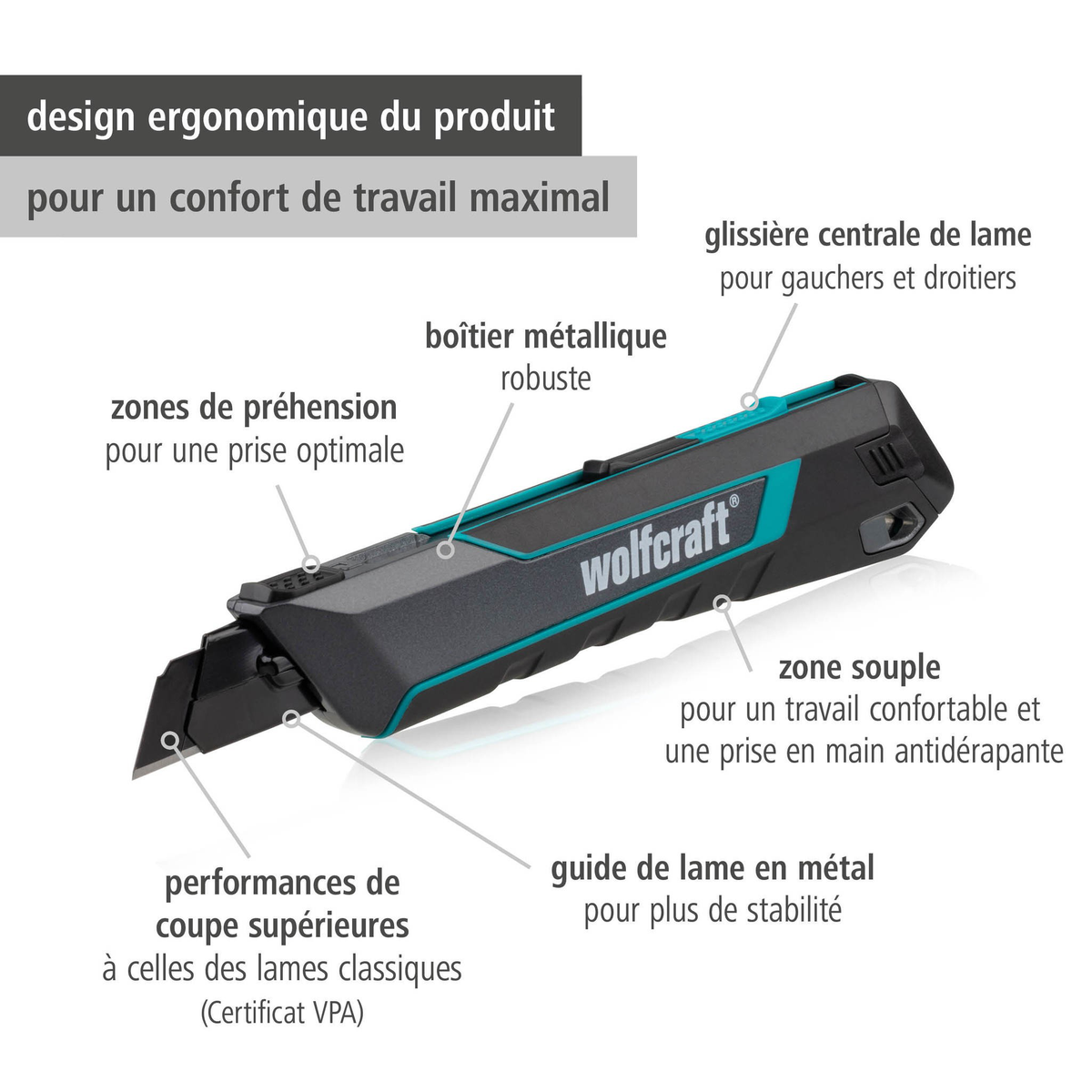 Snap-Off Blade Knife PRO SAFETY, 18 mm (fr)