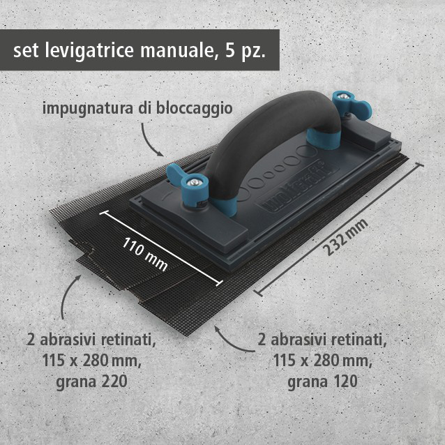Hand-Held Sander Set, 5 Pcs. (it)