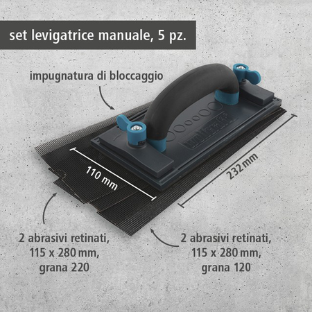 Hand-Held Sander Set, 5 Pcs. (it)