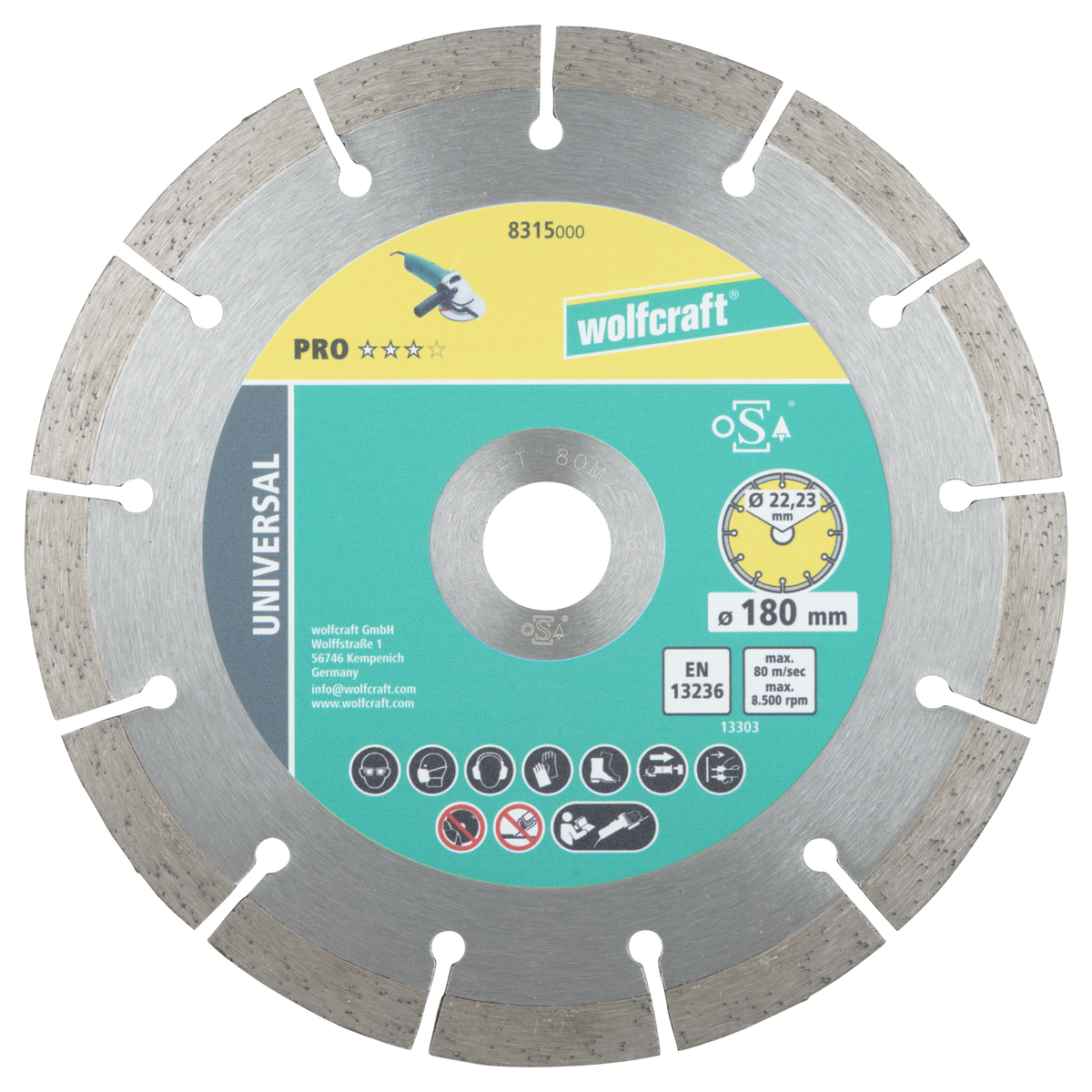 PRO UNIVERSAL Diamond Cutting Disc, Ø 180 mm