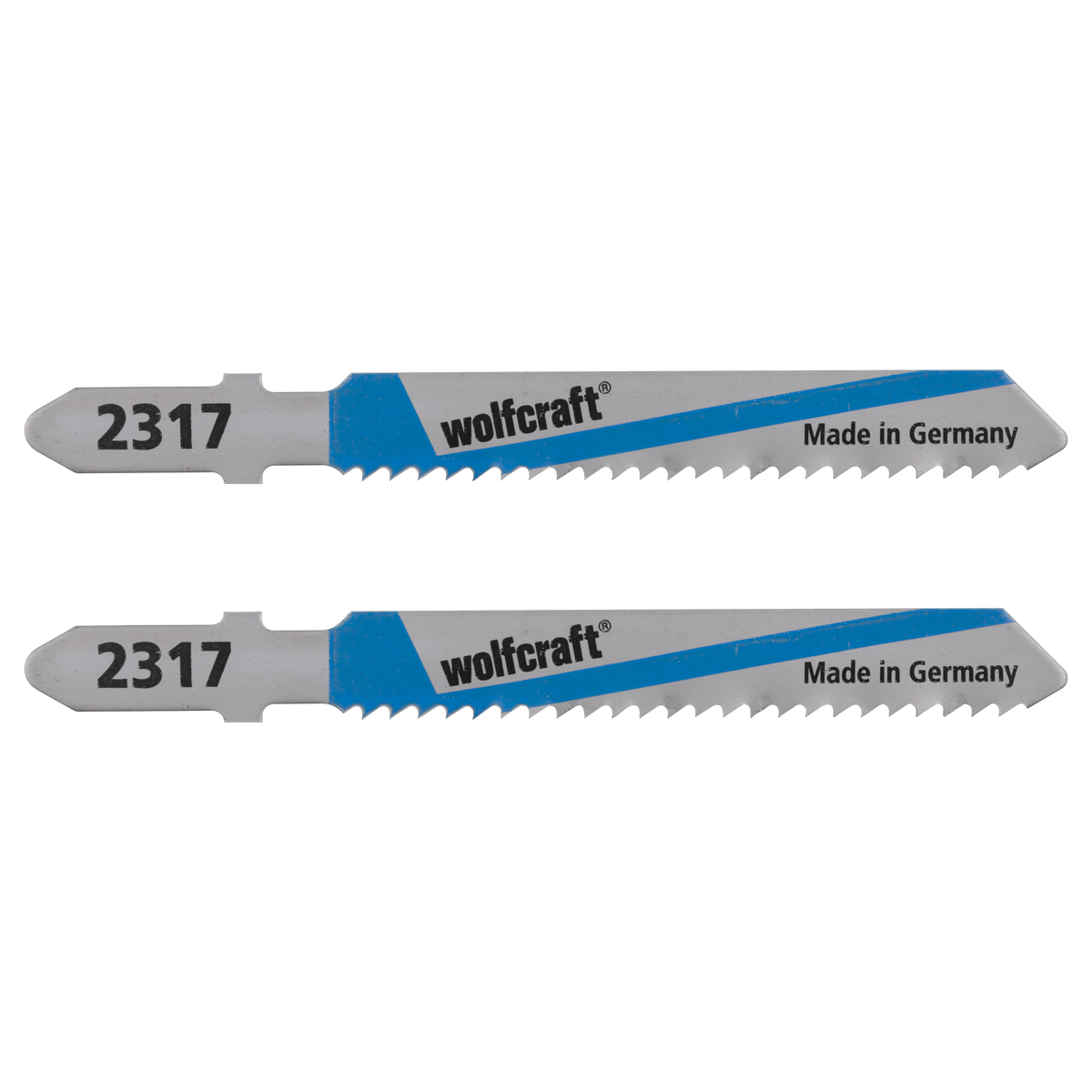 2 HSS Jigsaw Blades; T-shank; sheet steel, aluminium