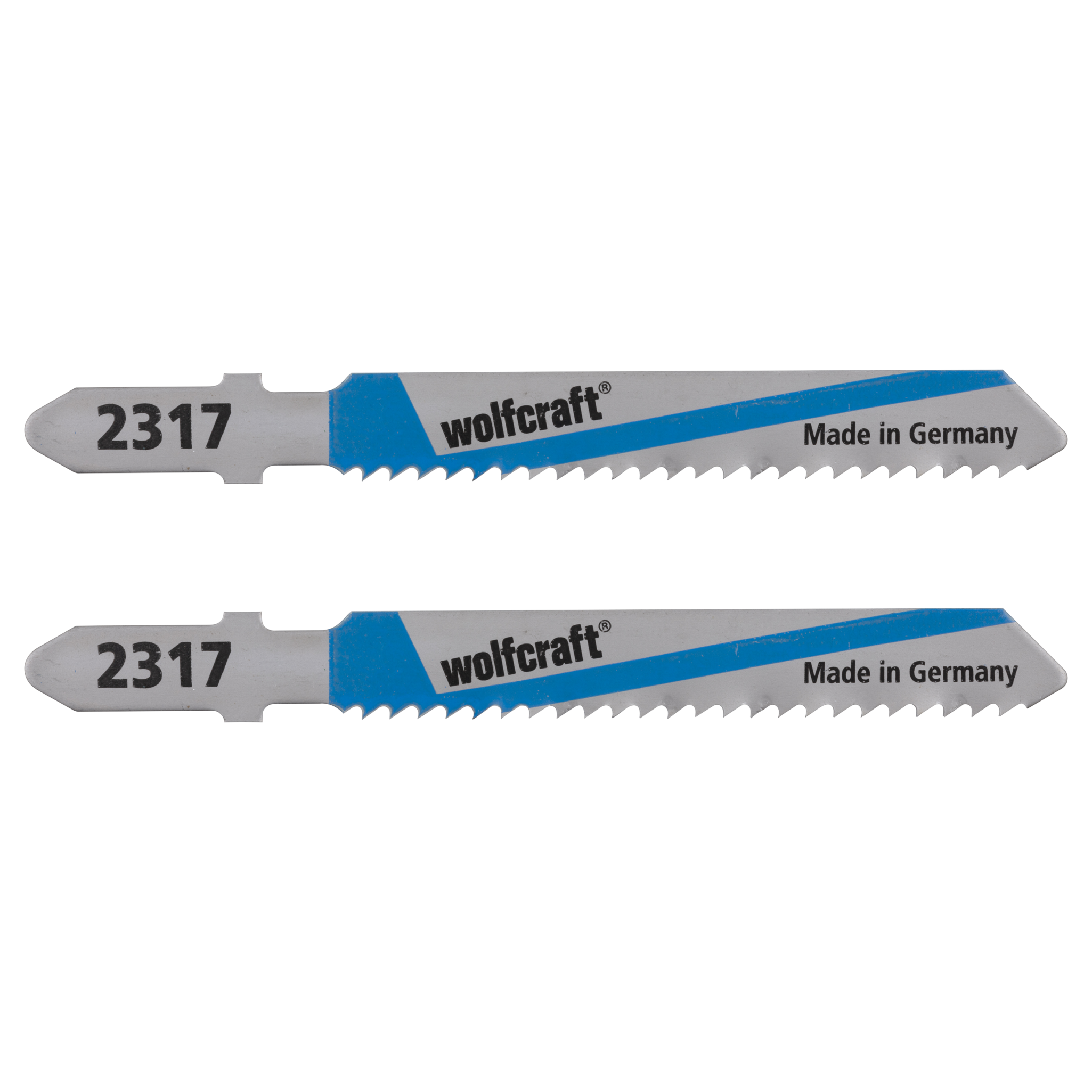 2 HSS Jigsaw Blades; T-shank; sheet steel, aluminium