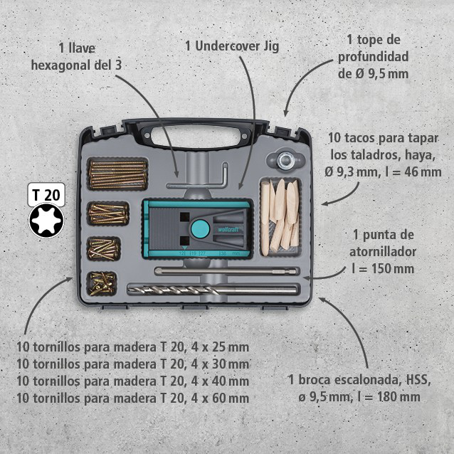 Undercover Jig Set TX, 55 pcs. (es)