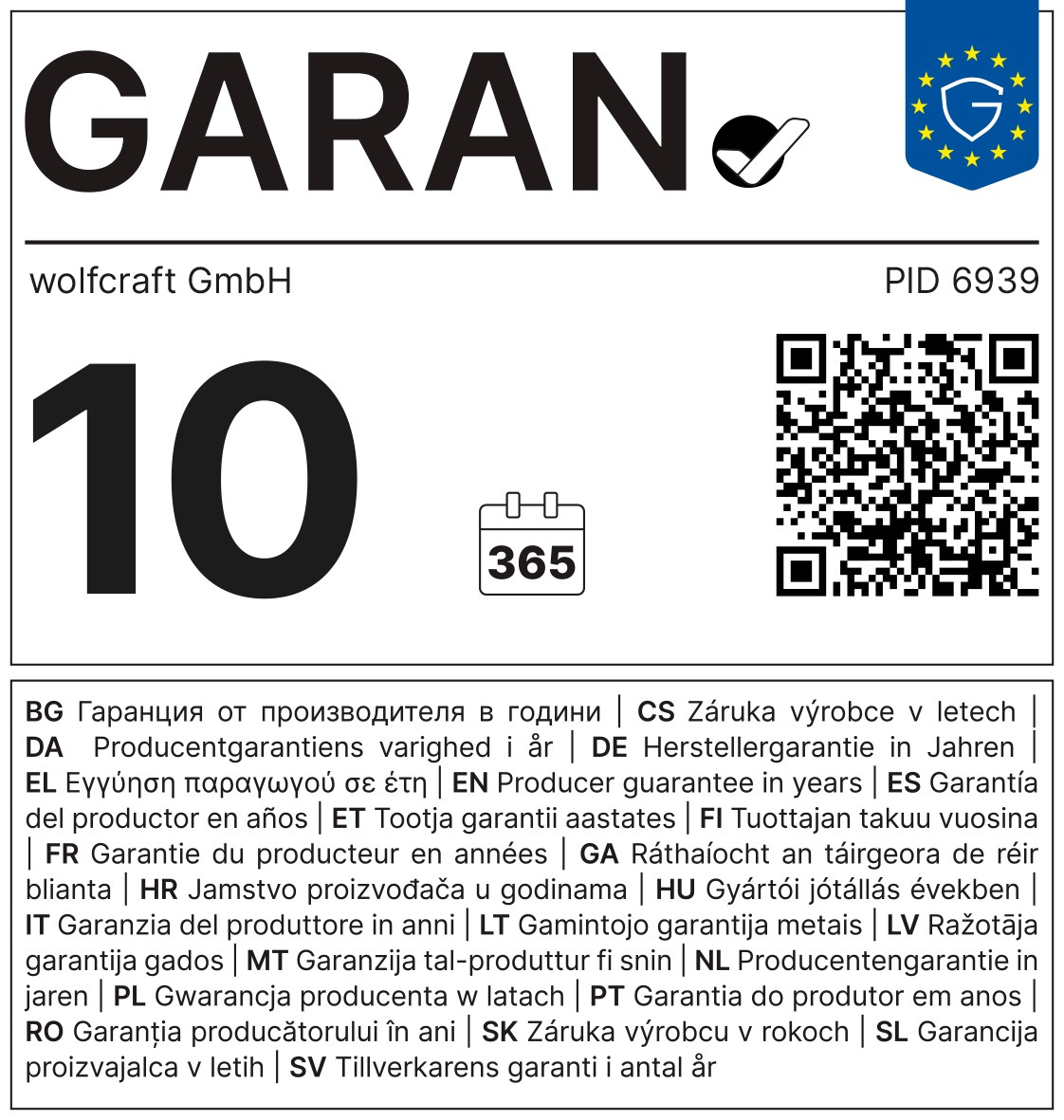 EU guarantee label 10 years (P_6939)