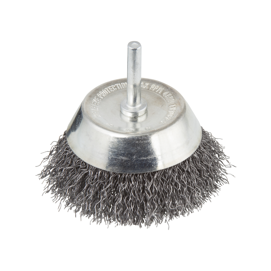 Steel Wire Cup Brush, Ø 50 mm, Round Shank