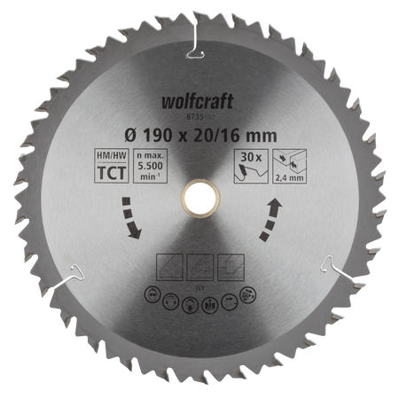 TC Circular Hand Saw Blade, brown series, Ø 190 mm