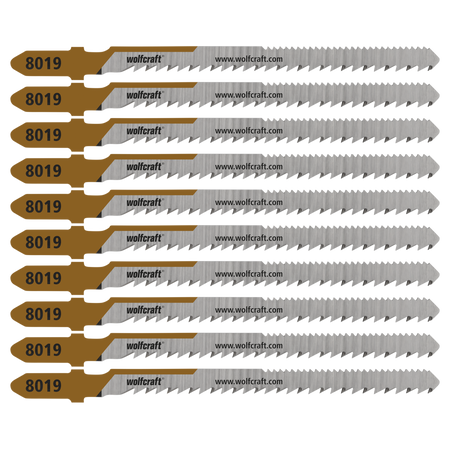 10 Jigsaw Blades, Hardwood, Fine Curved Cuts, Mirror Cut