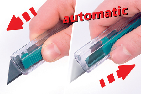 Plastic Safety Trapezium Blade Knife - Image 2