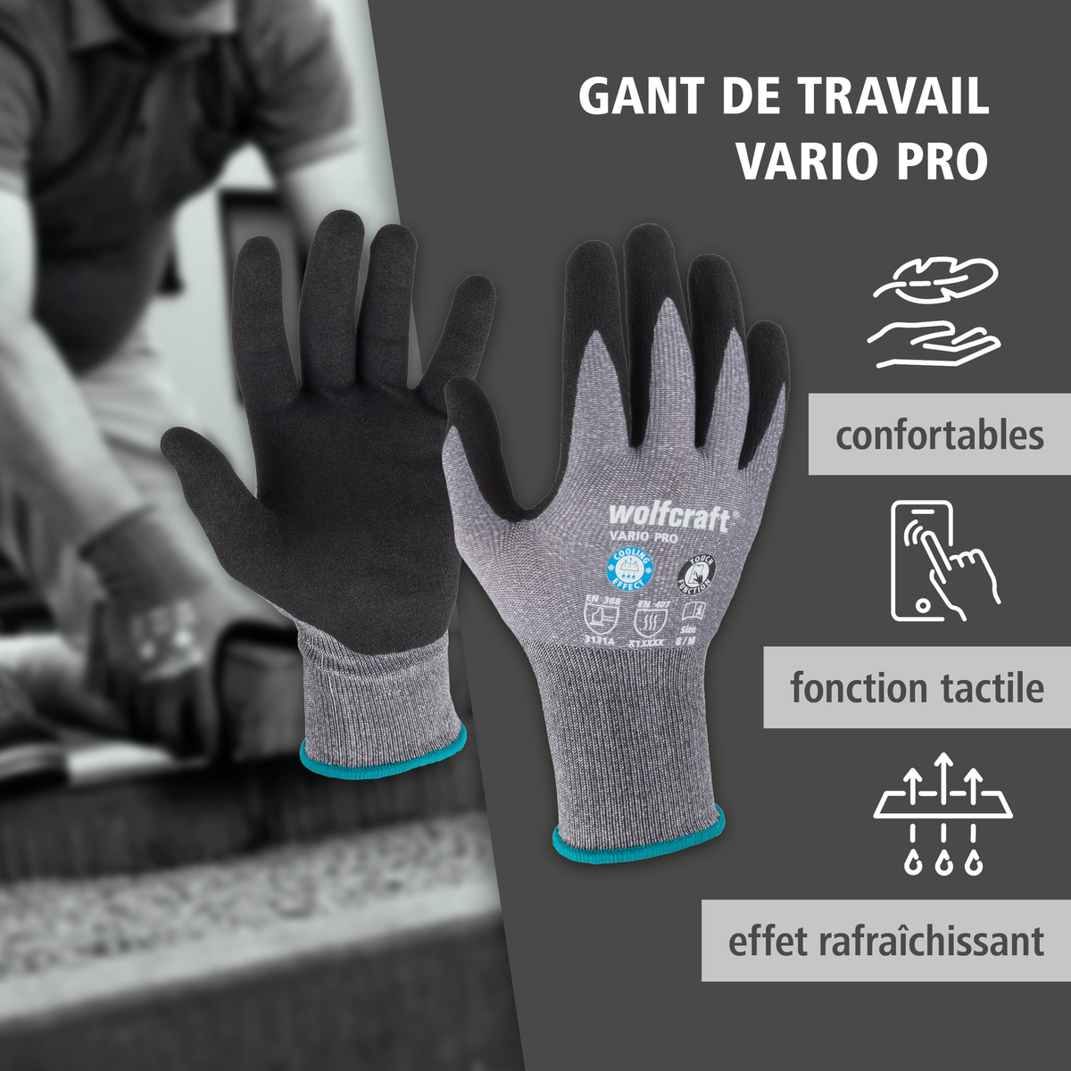 VARIO PRO Work Glove - Info 1 French