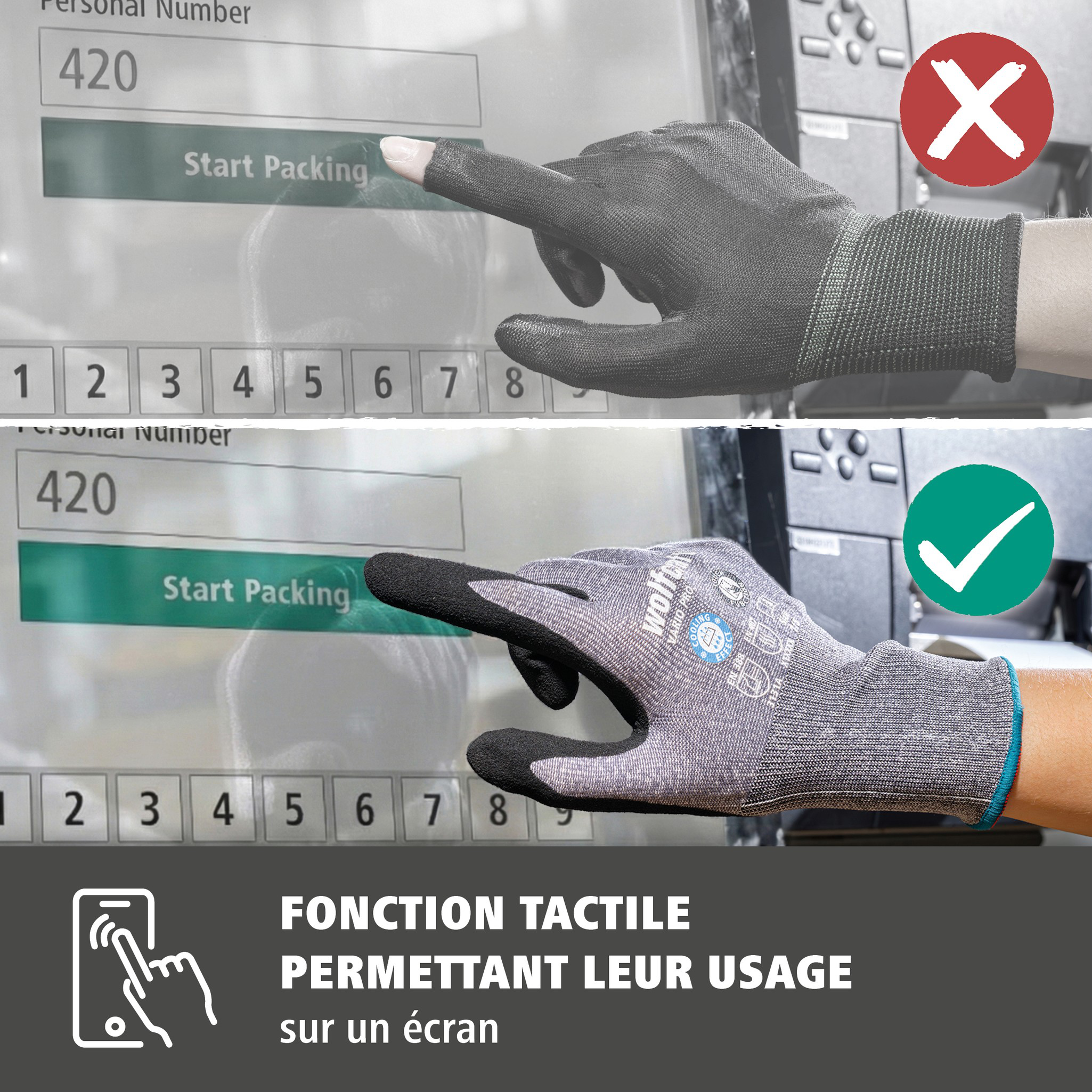 VARIO PRO Work Glove - Info 4 French